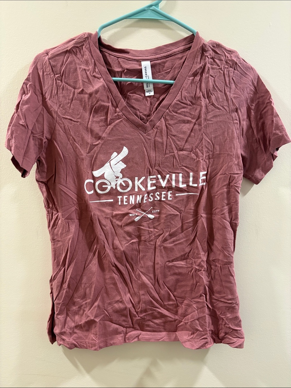 Bella Canvas Mauve Cookeville Tennessee V-Neck Graphic Tee
